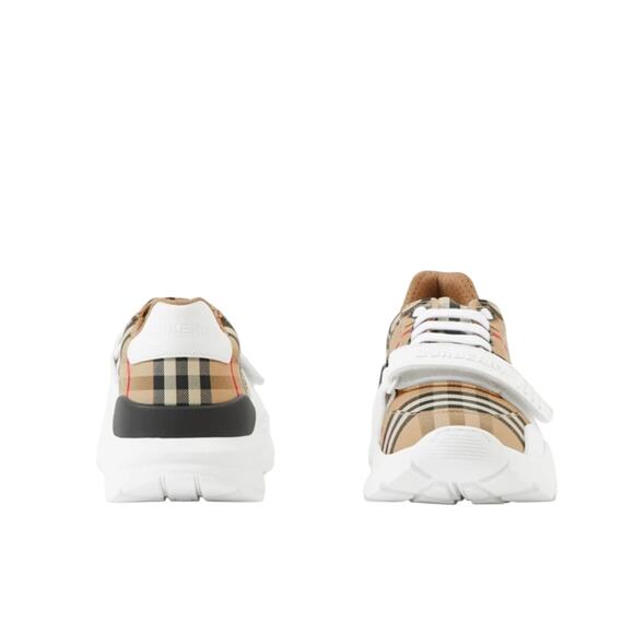 Burberry - Check and Leather Sneakers - Size 41 - Picture 5 of 12